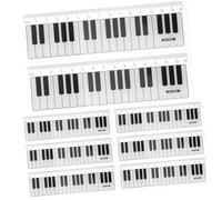 CIYODO 15 Pièces Règles Piano Claires pour Garçon Fille Outil Apprentissage Mignon pour Géométrie Dessin et Activités Scolaires