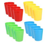 CIYODO 16pièces Gobelets Plastique Réutilisables Tasses à Boisson Colorées Pour Fêtes Événements Et Camping Assortiment De Couleurs