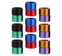 CIYODO 18 Bagues d'Identification Ouvertes en Aluminium pour Pigeons Voyageurs Lot de 18 Pièces Multicolores Bagues de Patte à Code Couleur pour Élevage et Suivi des Oiseaux