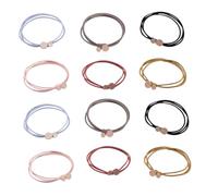 CIYODO 18 pcs Lot de Élastiques à Cheveux Colorés pour Femmes et Filles Accessoires Flexibles et Résistants Protection et Hydratation des Cheveux Style Vintage Mixte