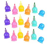 CIYODO 18 pcs Lot de Surligneurs Forme de Pieuvre Colorés Stylos Marqueurs Aesthétiques pour École Bureau et DIY Marqueurs Fluorescents Multifonctions pour Étudiants et Bureau