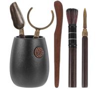 CIYODO 1ensemble Set Accessoires pour Thé Gongfu Six Gentlemen Outils Pratiques pour Cérémonie du Thé Chinois Ensemble Complet pour Préparation et Dégustation