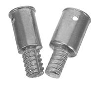 CIYODO 2 embouts filetés de rechange : adaptateur pour manche à balai - extrémité de manche télescopique de rechange - pour rallonge de balai à franges en métal (argenté)