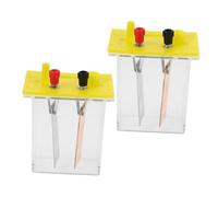 CIYODO 2 Ensembles Kit Scientifique Éducatif Boîtes de Batteries à Eau Plaques Métalliques Expérience de Batterie Fruitée pour Élèves Apprentissage Interactif Physique et Électricité