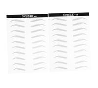 CIYODO 2 Feuilles Patch Sourcils Imperméable Simulation Poils Naturel Autocollants Maquillage Sourcils Forme Personnalisable Facile à Appliquer