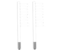 CIYODO 2 Pièces Accessoire Peigne Tube Verre Transparent pour Baguette Haute Fréquence Croissance Cheveux Sécurité