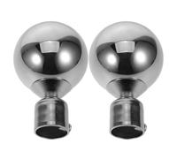 CIYODO 2 Pièces accèssoires pour mât de Drapeau Haut du Poteau de Drapeau Embouts pour tringles à Rideaux accèssoires pour mâts de Silver