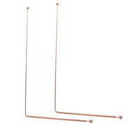 CIYODO 2 pièces Baguettes de Sourcier Cuivre Lot de Canneaux Portables Réutilisables Bâtons de Radiesthésie Compacts et Durables pour Détection Eau Exploration de Trésors et Usage