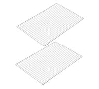 CIYODO 2 pièces Barbecue Inox Résistant Chaleur pour Cuisson Extérieure sur Gaz Électrique Filet Lisse Facile à Nettoyer Outil Grill pour Barbecue Plein Air