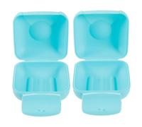 CIYODO 2 pièces Boîte de Rangement Portable pour Petite Boîte Plastique Anti-poussière Organisateur Compact pour Usage Extérieur de Bleu