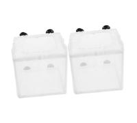 CIYODO 2 pièces Boîte Élevage Aquarium Flottante Boîte Isolation Poissons avec Filet Maillé Alevins pour Guppy Crevettes Chambre Isolation Transparente pour Aquarium