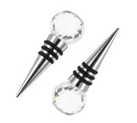 CIYODO 2 pièces Bouchons de Bouteille de Vin Scellage et Facile à Installer Adaptés Aux Bouteilles de Vin Cocktails et Bière Conserve Fraîcheur et Empêche Fuites Assortiment de Couleurs
