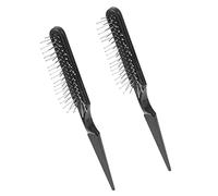 CIYODO 2 pièces Brosse à Cheveux Acier avec Queue de Rat Démêlante et Backcombing pour Coiffeurs et Perruques