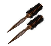 CIYODO 2 Pièces Brosse à Cheveux Ronde Résistante Chaleur avec Manche Bois et Poils de Sanglier Brosse Chauffante pour Boucler et Sécher Convient à Différents Types de Cheveux Outil de