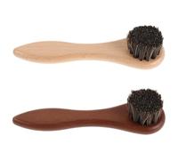 CIYODO 2 Pièces Brosse de Bain pour Petits Animaux Brosse Douce Poils de Cheval avec Manche Bois pour Hamsters Cochons et Lapins Soin Doux et Ergonomique