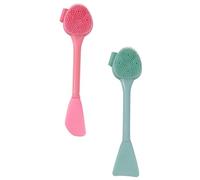 CIYODO 2 pièces Brosse Nettoyante Visage Silicone Brosse Multifonction pour Nettoyage Profond Gommage Doux Masque Boue et Exfoliation Accessoire Visage Risque Usage Domestique et