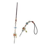 CIYODO 2 pièces Charm Pendentif Roue à Prières Tibétain Amulette de Protection Bouddhiste avec Symbole Éléphant Décoration Voiture et Maison Style Ethnique pour Paix et Sécurité