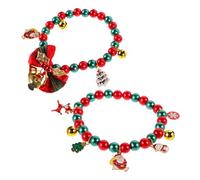 CIYODO 2 Pièces Collier de Chien de Vacances Noeud pour Chien Accessoires pour Animaux de Noël Clip de Papeterie Collier pour Animaux de Compagnie Festif