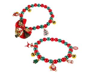 CIYODO 2 Pièces Collier de Chien de Vacances Noeud pour Chien Accessoires pour Animaux de Noël Clip de Papeterie Collier pour Animaux de Compagnie Festif