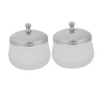 CIYODO 2 pièces Coupe Liquide Acrylique Verre Mat pour Manucure Nail Art Mélange Ongles