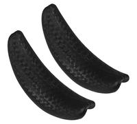 CIYODO 2 Pièces Coussin Repose-nuque en Caoutchouc Noir de Croissant, Support pour Tête et Cou, Étanche, pour Lavabo de Shampoing en Salon ou Usage Personnel