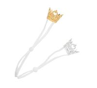 CIYODO 2 Pièces Crown for Hamsters with Adjustable Elastic Chin Strap Small Animal Photo Prop and Party Dress Up Accessories Cute Tiny Pet Headdress for Celebrations