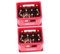 CIYODO 2 Pièces Décapsuleur Magnétique Forme de Caisse à Créatif Ouvre Bouteille Portable et Accessoire Original pour Fêtes et Usage Quotidien Lot de Rouge