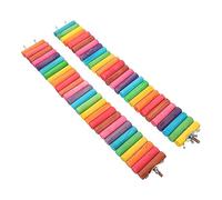 CIYODO 2 Pièces D'échelle De Hamster Échelles Rampe De Cage pour Hamsters Escalade Échelle Suspendue pour Hamster Pont De Hamster Décoratif Balançoire Petit Jouets Coloré en Bois