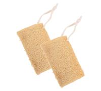 CIYODO 2 Pièces Éponge de Luffa Naturel Beige Multi-usages Forte Puissance de Nettoyage, Outil de Nettoyage Cuisine et Tâches Ménagères