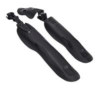 CIYODO 2 Pièces Garde-Boue de VTT Noir en Plastique Résistant aux Chocs, Bavette Arrière et Réglable pour Vélo de Route et Montagne, Installation Facile pour Usage VTT
