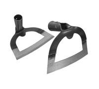 CIYODO 2 Pièces Houe Creuse Acier Inoxydable Outil Agricole pour Désherbage Ameublissement et Jardinage Binette Hollandaise pour Terrain et Culture