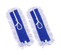 CIYODO 2 pièces Housses de Mop Coton Réutilisables et Lavables pour Balai Franges Chiffons de Nettoyage Absorbants pour Poussière et Débris Accessoires de Remplacement pour Vadrouille