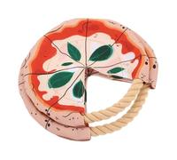 CIYODO 2 Pièces Jouets Chien Qui Vole Disques Corde Coton Extérieur Indestructible Forme de Pizza Disques Interactifs pour Entraînement Chiot et Jeu Plein Air