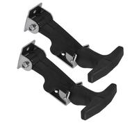 CIYODO 2 Pièces Loquets Flexibles en Acier Inoxydable 304 Caoutchouc Noir, Verrouillage Réglable pour Moteurs et Boîtes D'aviation Usage Professionnel