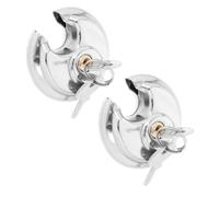 CIYODO 2 Pièces Lot de Cadenas Disque Inox Résistants Aux Intempéries avec Clés Verrouillage Robuste pour Stockage Extérieur Remorques Casiers et Bagages Version avec Clés Identiques