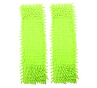 CIYODO 2 Pièces Lot de Serpillères de Remplacement pour Balai Plat Vert Accessoires de Nettoyage Absorbants et Durables pour Sols et Coins Chiffons Réutilisables pour Usage Domestique