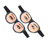 CIYODO 2 pièces Masque de Sommeil Humoristique avec Sangle Réglable Cache-yeux Doux et Occultant pour Repos Voyage Fête Design Amusant et Confortable pour Hommes et Femmes