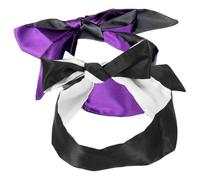 CIYODO 2 pièces Masque de Sommeil Léger Satin Cache-yeux Doux et Portable pour Voyage et Sieste Noir Noir Blanc