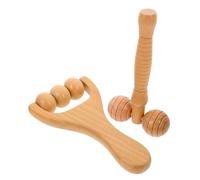 CIYODO 2 pièces Massage Bois Multi-fonctionnel pour Visage et Corps Outil de Soulagement Musculaire Ergonomique pour Jambes Épaules et Cou Usage Quotidien