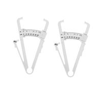 CIYODO 2 pièces Mesureur de Graisse Corporelle en Plastique avec Échelle et Mesure Précise de l'Épaisseur des Plis Cutanés pour Hommes Femmes Outil Portable d'Analyse de Graisse