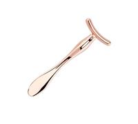 CIYODO 2 pièces Mini Spatule Maquillage Zinc Bâton Massage Yeux Double Fonction pour Absorption Crème et Poches Portable Rose Doré