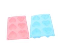 CIYODO 2 pièces Moule Silicone Forme Cœur Cavités Antiadhésif pour Chocolat Bonbons Glaçons Pâtisserie et Congélation Polyvalent