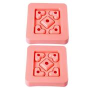 CIYODO 2 pièces Moules à Sandwich Mini Plastique Forme de Coeur Moules Pratiques et Durables pour Ustensiles de Cuisine Sécurisés et Faciles à Nettoyer