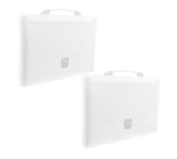 CIYODO 2 Pièces Organiseur de Fichiers Accordéon avec Pochettes Transparentes et Poignée Robuste Porte-documents Portable pour Bureau École et Salle de Classe