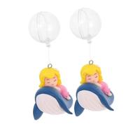CIYODO 2 Pièces Ornements Flottants pour Aquarium Petite Déco Plongeur Fille à Baleine Accessoires pour Aquarium et Bulles Air Décor DIY Sécuritaire pour Chaque Type de Bac