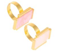 CIYODO 2 pièces Palette Manucure Forme de Couronne Plateau Affichage Ongles pour Mélange et Nail Art Palette Vernis Blanche et Rose Accessoire Photo Créatif