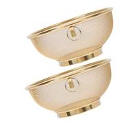 CIYODO 2 Pièces Passoire Ronde Acier Inoxydable Tamis à Maille Fine pour Filtrage Huile Thé et Lait de Soja Set pour Cuisine Polyvalente