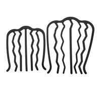 CIYODO 2 pièces Peignes à Cheveux Métal Forme de U Épingle Latérale Dents pour Femme Accessoire Cheveux Volumisant et Styles Variés Pince Chignon Élégante et Pratique