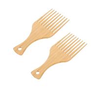 CIYODO 2 pièces Peignes à Dents Larges Bois de Nanmu Peignes à Huile pour Homme Coiffage et Coupe Pratique pour Cheveux Bouclés et Lisses Usage Salon et Voyage