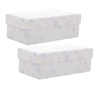 CIYODO 2 Pièces Petite Boîte Présent en Papier Motif Marbre Boîte à Présents Ronde Bords Lisses Compacte et Portable pour Artisanat Maison Savonnette